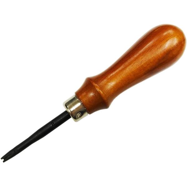 コバ磨き前のコバの成形に使用します。焼入れと研磨を施した刃先は、一定の巾ですばやく革のヘリを削ってコバに丸みを付け、後のコバ磨きを美しく仕上げることができます。サイズ：No.2 1.0mm※クリックポスト(メール便)選択可。クリックポスト(...