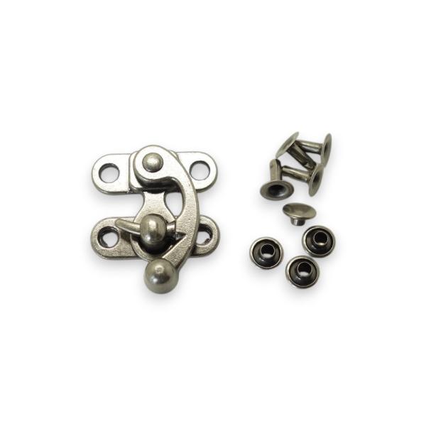 バッグクラスプ 26×30mm ニッケル 1コ 協進エル メール便可