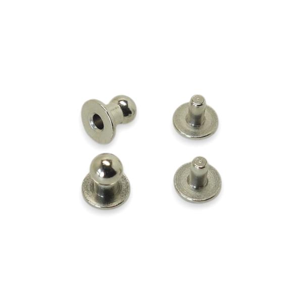 協進エル ミニギボシ 頭4mm カシメ式 ニッケル 2コ入 メール便可
