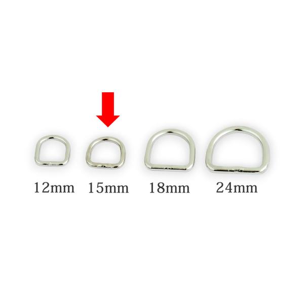 DOG金具 犬カン 内径15mm ニッケル 2コ入り 協進エル 71162-01 クリックポスト(メール便)選択可
