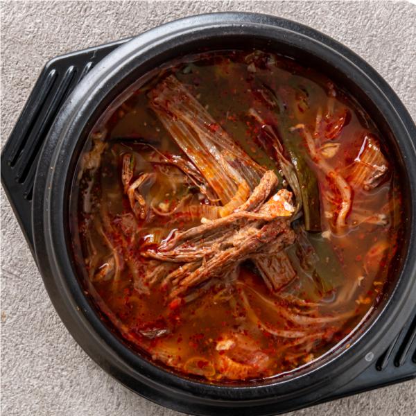 韓国料理 bibim'  ユッケジャン (４個セット)   1人前 韓国食品 冷凍食品 スープ 韓国スープ 韓国料理 取り寄せ セット レンジ調理