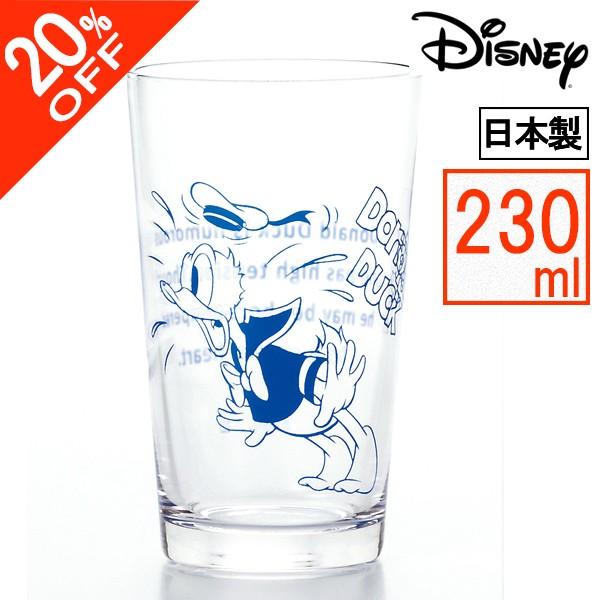 20％OFF☆ アデリア 日本製 Vintage ディズニー グラス 230ml ドナルド