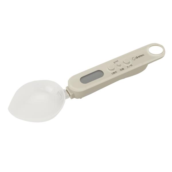 他サイト： ドリテック ペット用 計量スプーン ちょうどイイがわかる イーさじカゲン ベージュ PS-032BEPT 【犬 猫 食事管理 オートパワーオフ】の商品画像