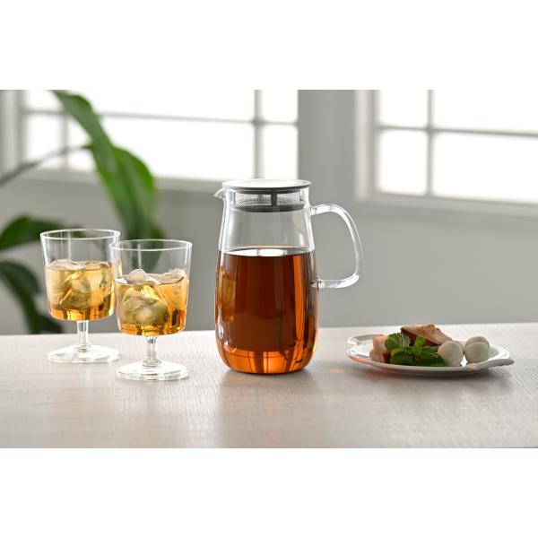 ■やかん不要！レンジで簡単お茶づくり！暑い夏にやかん・電気ケトル不要！電子レンジでお茶を作れる麦茶ポットです。■ドアポケットに奥行11cm以上の冷蔵庫ドアポケットに収まるサイズです。■食洗機OK！広口で洗いやすい形状。食器洗い乾燥機で洗うこ...