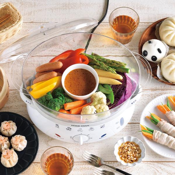 カクセー SSC-70 HOME SWAN スチームクッカー 一人用 : キッチン