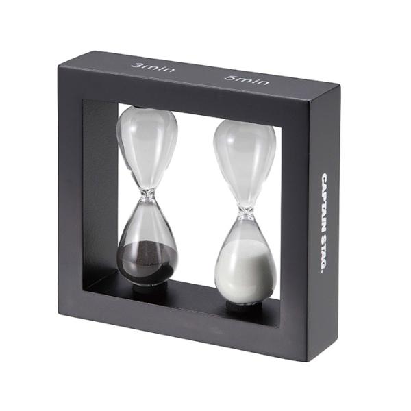 インテリアとしてお部屋のアクセントに ちょっとした作業時間の目安に 天然木・ガラス・砂