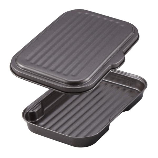竹原製缶 グリル＆トースター ちょい焼きトレー 蓋付 G-10 グリルプレート ガスコンロ IHコンロ 魚焼きグリル ヘルシー調理 油カット 蓋付き
