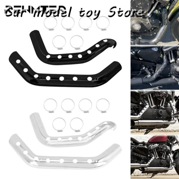 並行輸入品】ハーレー バイク黒/クロムマフラーヒートシールド