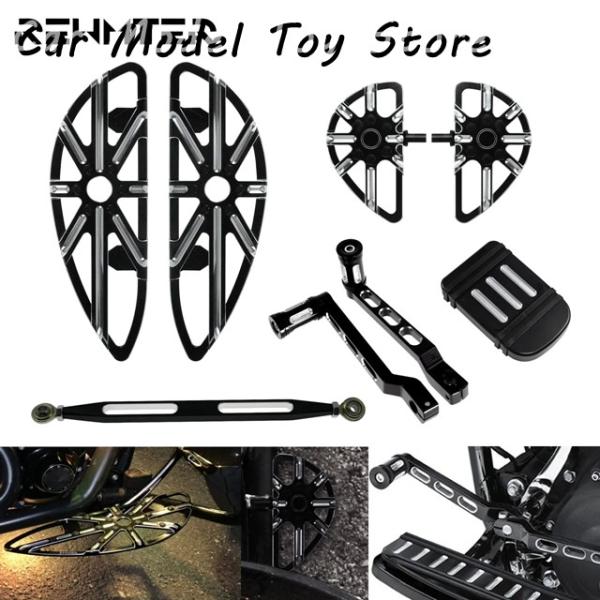 【並行輸入品】ハーレー 用バイク 二輪フロントフロアボードリアピリオンシート用フットレストブレーキペダルヒールトゥーシフトレバーシフターペグリン