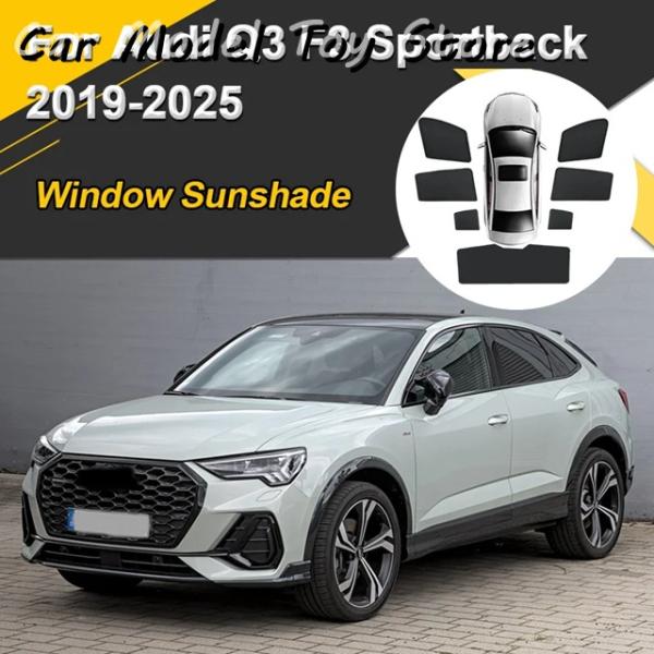 並行輸入品 アウディ Q3 F3 スポーツバック 2019-2025年式用 カーサンシェード マグネット式 断熱 ウィンドウカーテン メッシュバイザー カーアク