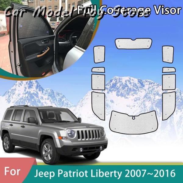 並行輸入品 ジープパトリオットリバティ 2007〜2016年式用 フルカバー車用サンシェードUVカット カーアクセサリー ウィンドウバイザー 2008年2009