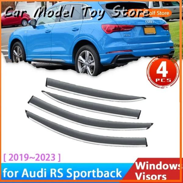 並行輸入品 アウディ RS Q3 F3 S-Line スポーツバック 2019〜2023 2022年モデル用 フロントガラス 4枚セット アクセサリー デフレク