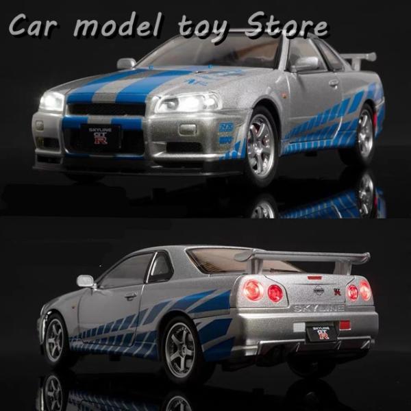 並行輸入品】日産 1:24スカイラインアレスGTR R34合金スポーツカー