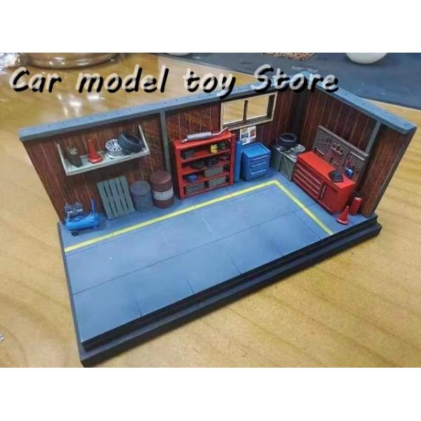 ミニカー専用ジオラマ：1/18 リビングタイプガレージⅠ／男の秘密基地ガレージ！ 並行輸入品】 ダイキャストモデルカー 1:64 ガレージシーン ラックカー