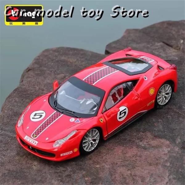 並行輸入品】フェラーリ BBURAGO 1:24 458チャレンジ合金スポーツカー