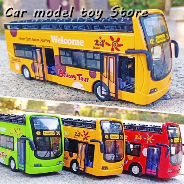 並行輸入品】ダイキャスト1:32スケール観光ツアーバスダブルデッカー