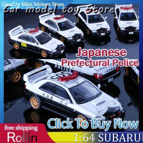 並行輸入品 ROLLIN 1:64 スバル インプレッサ 日本県警 栃木/北海ロード/岡山/三重 パトカーモデル コレクターズトイ
