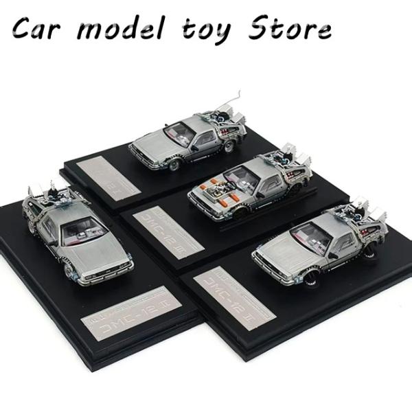 新品デロリアン タイムマシン ミニチュアモデル 値段交渉あり 並行輸入品 MJ 1:64 バックトゥザフューチャー タイムマシン DMC-12