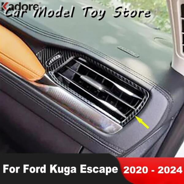 並行輸入品 フォードクーガ／エスケープ 20202021202220232024年式用 カーサイドエアコンカバー トリム カーボンインテリアモールディングアクセ