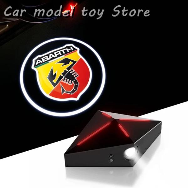 【並行輸入品】2個車ドアウェルカムハザード灯アクセサリーアバルト124スパイダー500 500C 595 595C 695 695C