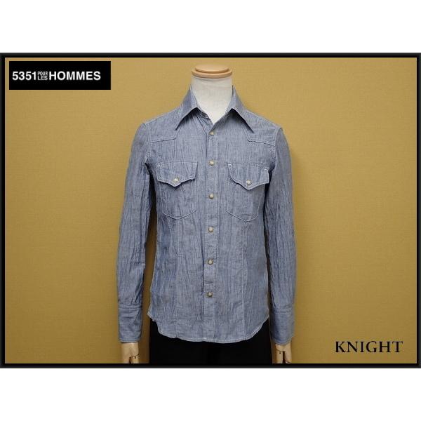 5351 POUR LES HOMMES シャツ・1△5351プールオム/シワ加工/ウエスタン 
