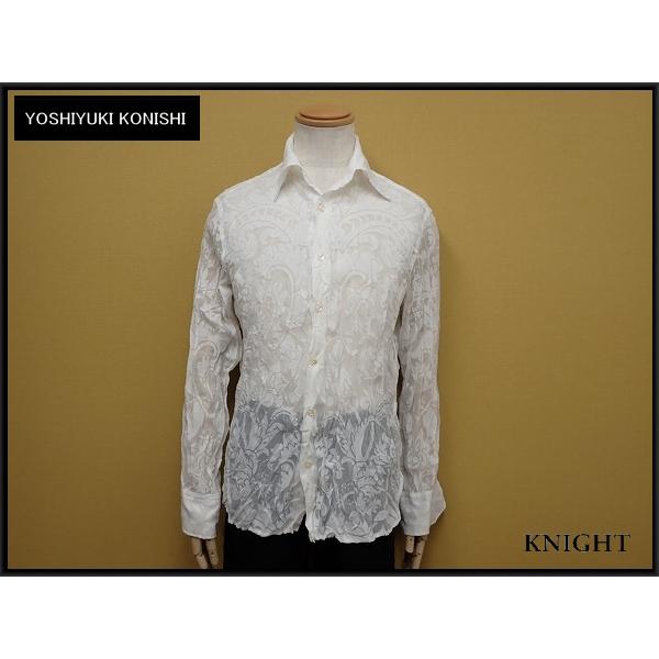 YOSHIYUKI KONISHI シワ加工シースルーシャツ△ユシユキコニシ
