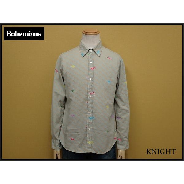 BOHEMIANS（ボヘミアンズ） 送料無料 総柄シャツ・1/S△ボヘミアンズ 