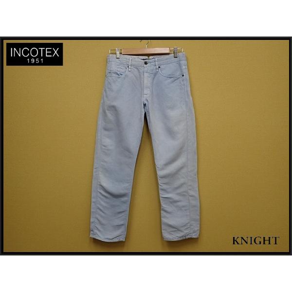 INCOTEX 5ポケットパンツ・30△インコテックス/ヴィンテージ加工