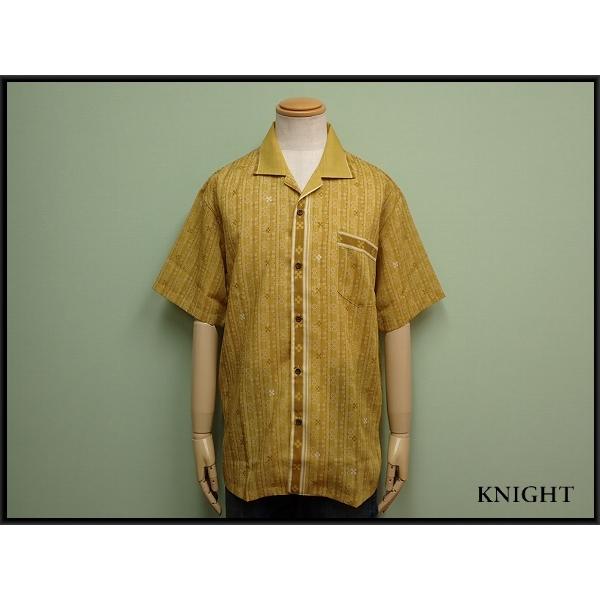 琉球の里　半袖シャツ 送料無料 琉球の里 かりゆしウェア・S◇日本製/ミンサー織り/和