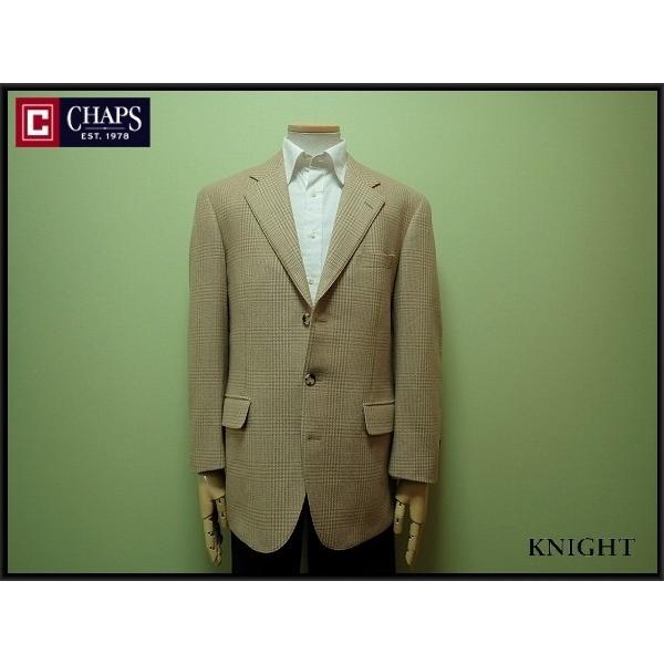 CHAPS RALPH LAUREN ウールテーラードジャケット・94A6■チャップス ラルフローレン/チェック柄/ベージュ/総裏地付き  サイドベンツ/美品¨