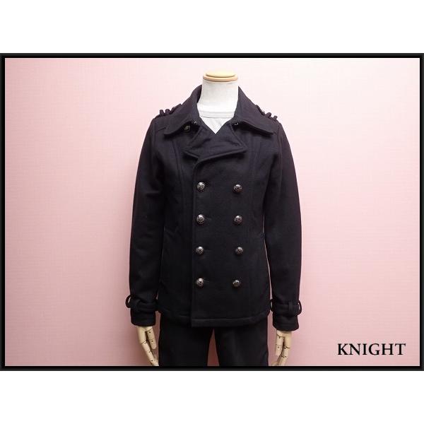 FUGAレザーPコート FUGA FUGA Pコート・46□フーガ/ピーコート/ウールジャケット/黒