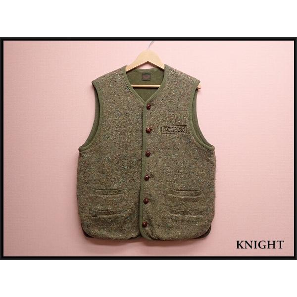 Papas 男性用ハンドニットのベスト　絹混ウール　革のクルミボタン使用 Papas 男性用ハンドニットのベスト 絹混ウール 革のクルミボタン使用