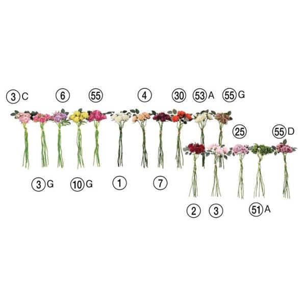 asca ローズバンチ（5輪）（1束6本） バラ 薔薇 花材 造花 A-31865
