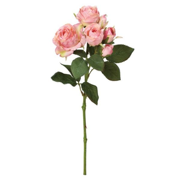 神戸花物語 asca ローズ（3輪 つぼみ2個） バラ 薔薇 花材 造花