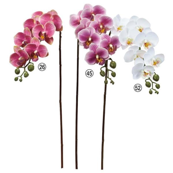 asca コチョウラン（7輪 つぼみ6個） 胡蝶蘭 花材 造花 A-33962