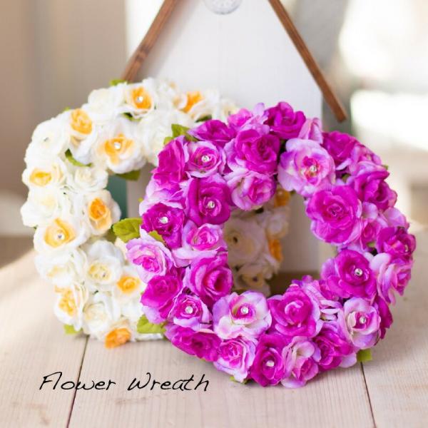 アートフラワーのリース ギフト プレゼント 造花 リース リース玄関 フック