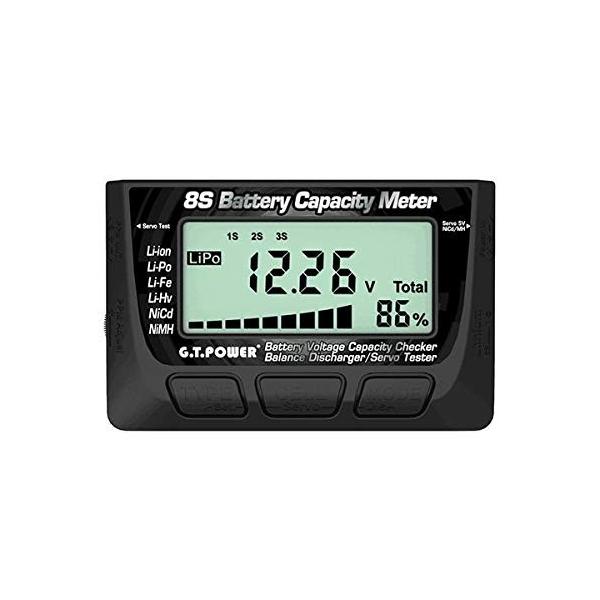 G.T.Power リポバッテリー チェッカー 放電 リポ バランサー 1-8S バランス機能 放電機能 RC用サーボテスター機能 GIGA TEC PSEの上位版 正規品
