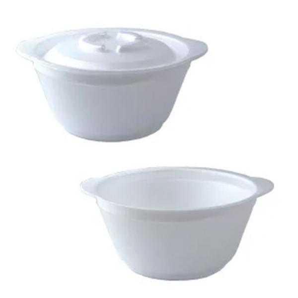 09-158-002 【代引不可】スープこぼれない丼 蓋付 深型 白  400入 ※お取寄商品 272092