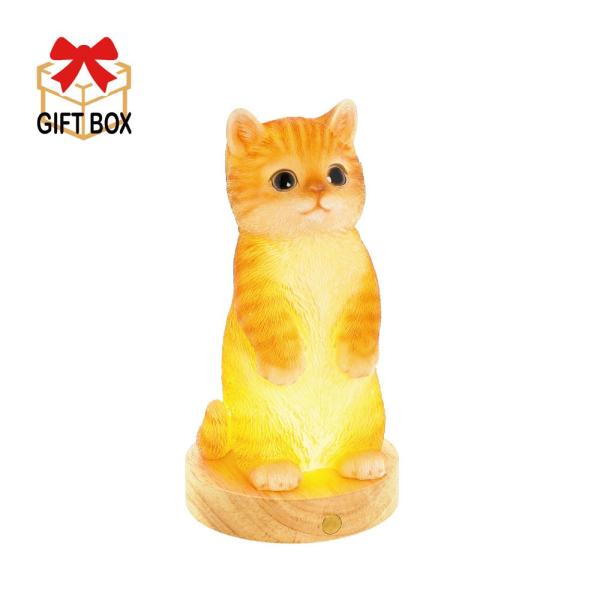 QB-050【 送料無料 】ナイトランプ キャット 素材：ポリレジン Benny's