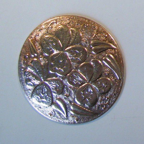 七宝ブローチ素材彫金銅板 七宝焼きアクセサリー用材料・素材 三つ花