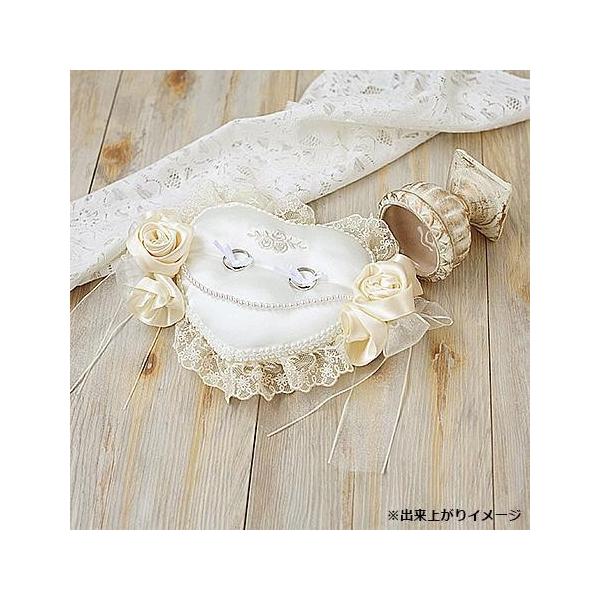 送料無料 メーカー直送 ハマナカ ウェディングキット Wedding Rose ウェディングローズ ローズのハートリングピロー 刺しゅう入り H431 126