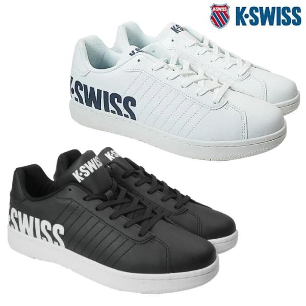 K-SWISS ケースイス COURT MONTARA BL S メンズ スニーカー コート モンタラ BL S カジュアル シューズ ロゴスニーカー ホワイト ブラック