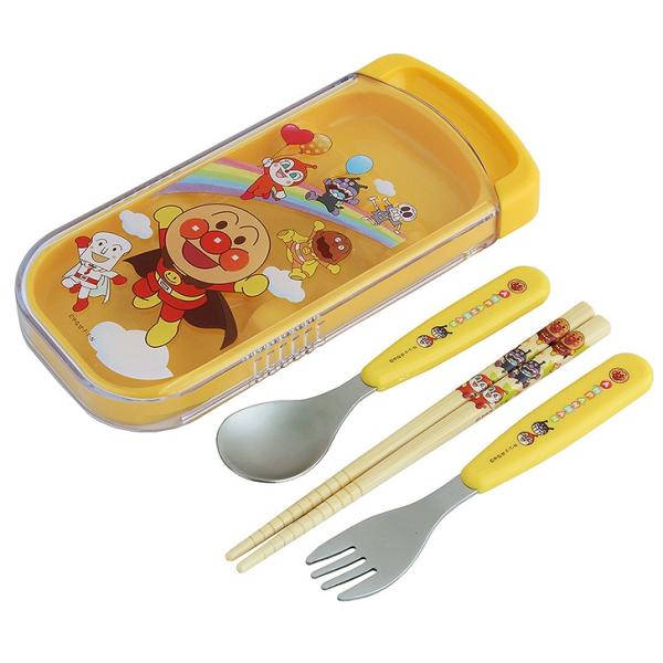他サイト： レック ALスライド゛3点セット K-920 アンパンマン 食器セット スプーン フォーク 箸 キッズ ベビー ケース付 キャラクター雑貨の商品画像