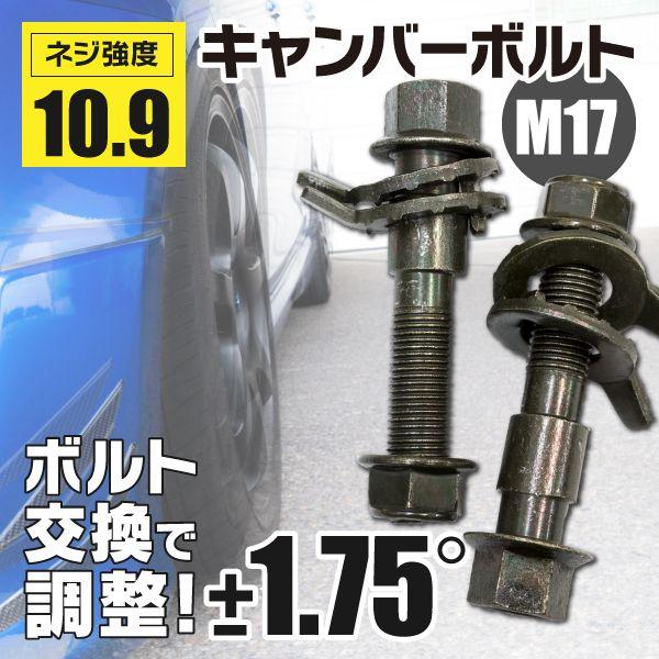 トヨタ キャンバーボルトM17トヨタアルファードAGH30Wフロント調整幅 