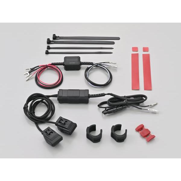 DAYTONA デイトナ バイク専用電源 スレンダーUSB Type-C+Type-C（PD3.0/PD3.0）61402