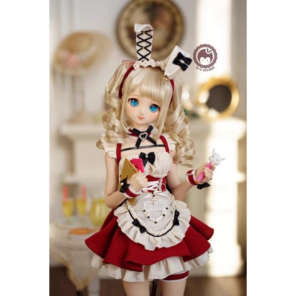 ビクトリアンスタイル ドール 赤と白 衣装 ディスプレイケース付き ビクトリアンスタイル ドール 赤と白 衣装 ディスプレイケース付き