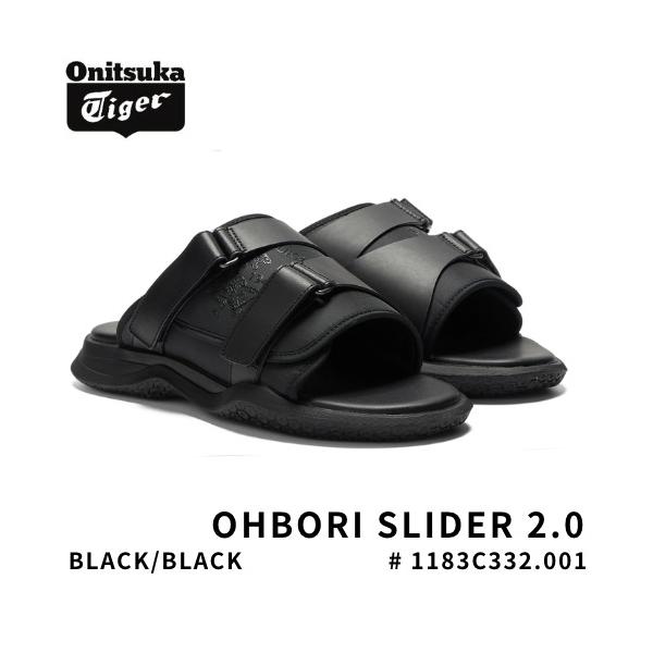 希少！ THE ONITSUKA ウェッジオー　オールブラック　24.5㎝ Onitsuka Tiger（オニツカタイガー） サンダル レディース OHBORI