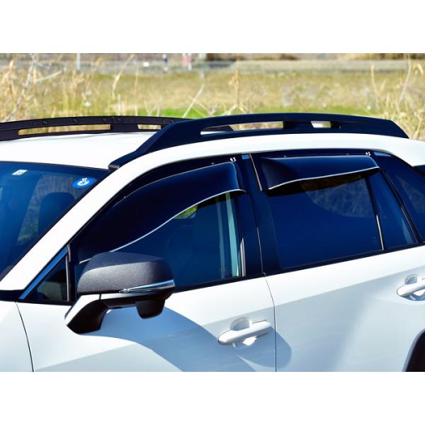 rav4 ブラックAピラー&ブラックバイザー Amazon | Fucaten 適合 トヨタ 新型RAV4 XA50系（2019年4月