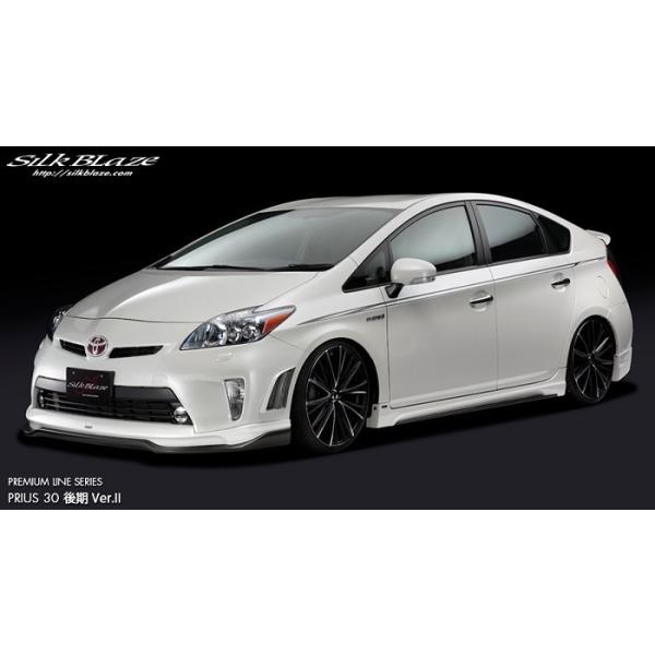 30系プリウス光沢ブラックアイライン2点セット塗装済み プリウス 30系 Gs HIDヘッドライト車専用 RR アイライン