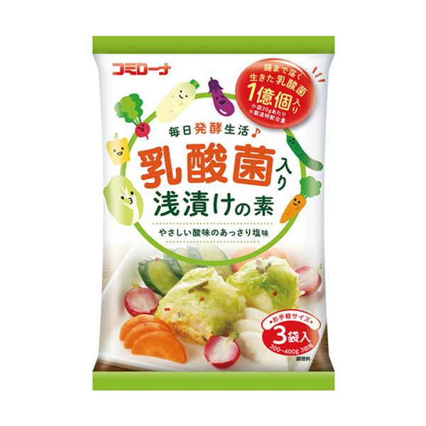 お好みの野菜を刻んで混ぜるだけ。腸まで届く生きた乳酸菌１億個入り、やさしい酸味のあっさり塩味です。